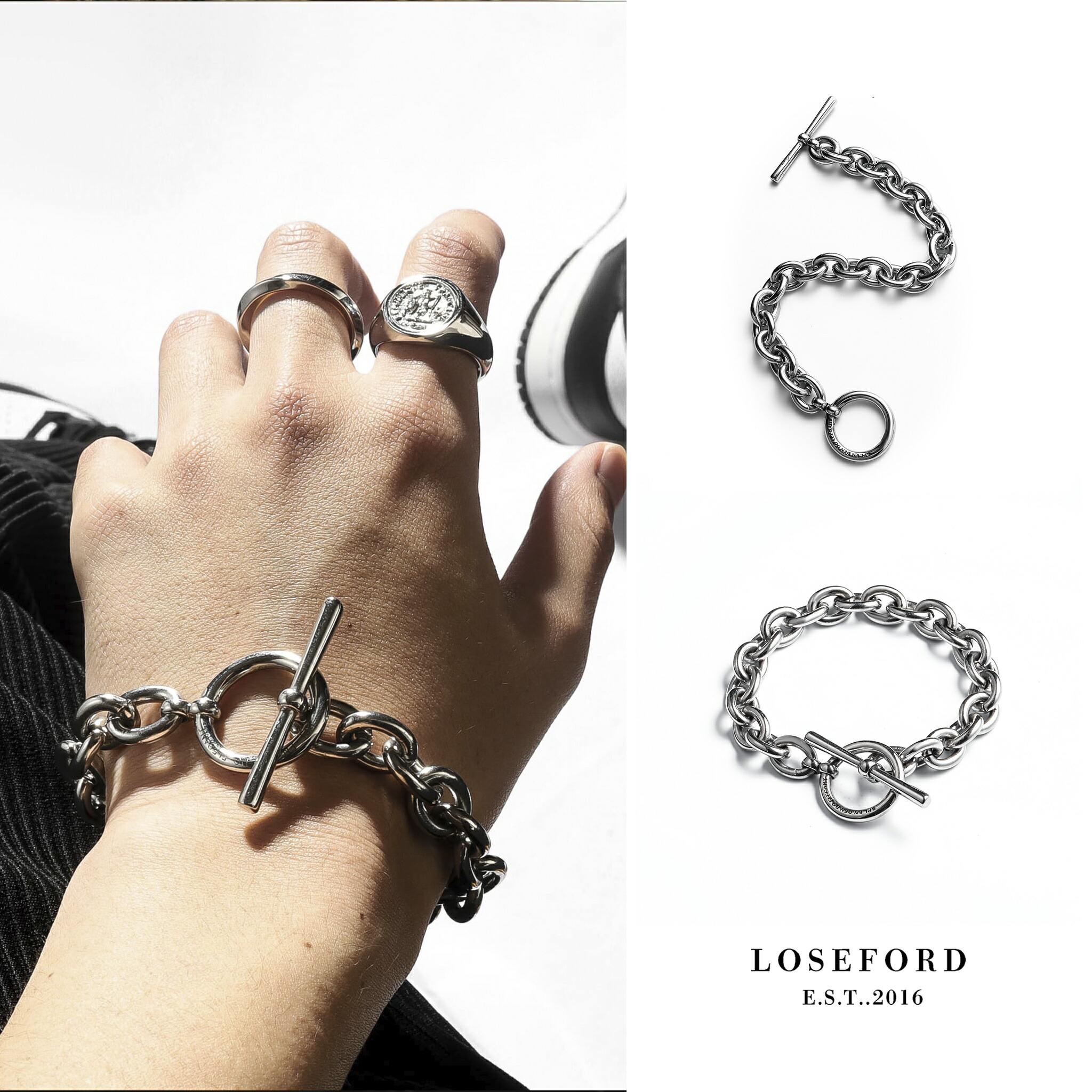 楽天市場】【楽天ランキング1位】チェーンブレスレット ステンレス