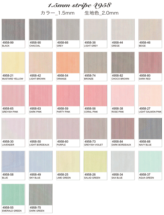 楽天市場】ストライプ 1.5ミリ 4958-63 ダークピンク ピンストライプ