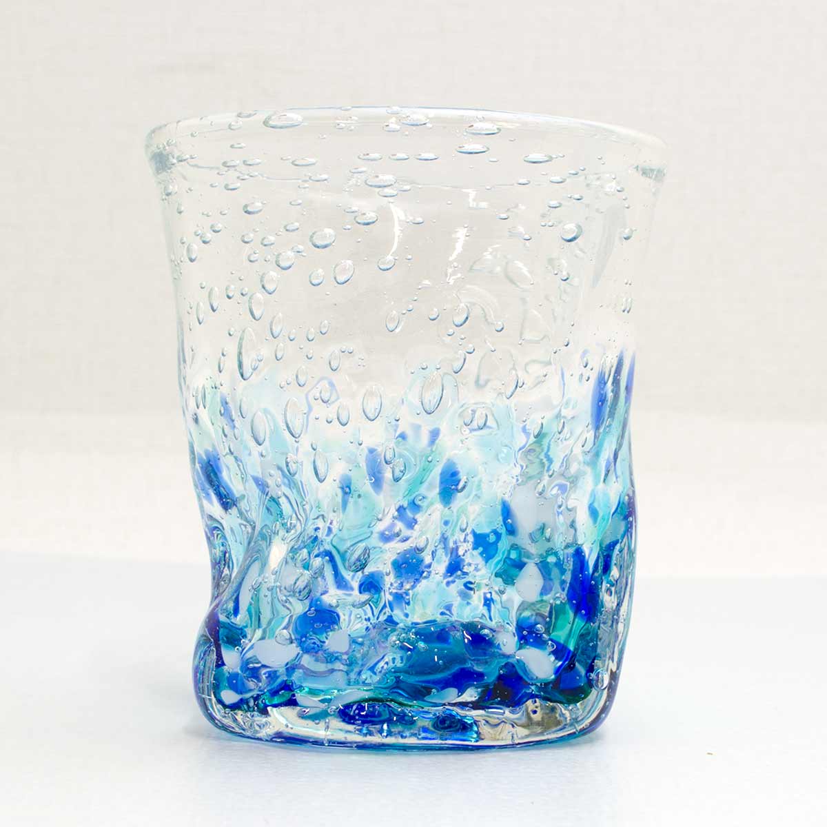 楽天市場】琉球ガラス 煌ブルーフォールロックグラス 池宮城善郎（煌