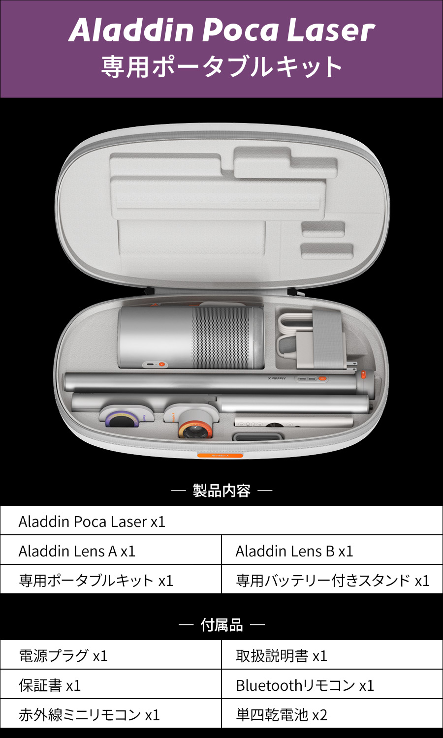 楽天市場】Aladdin Poca Laser 専用ポータブルキット アラジン ポカ