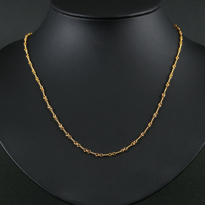 楽天市場】22K GP ツイストチェーン ネックレス メンズ ジュエリー