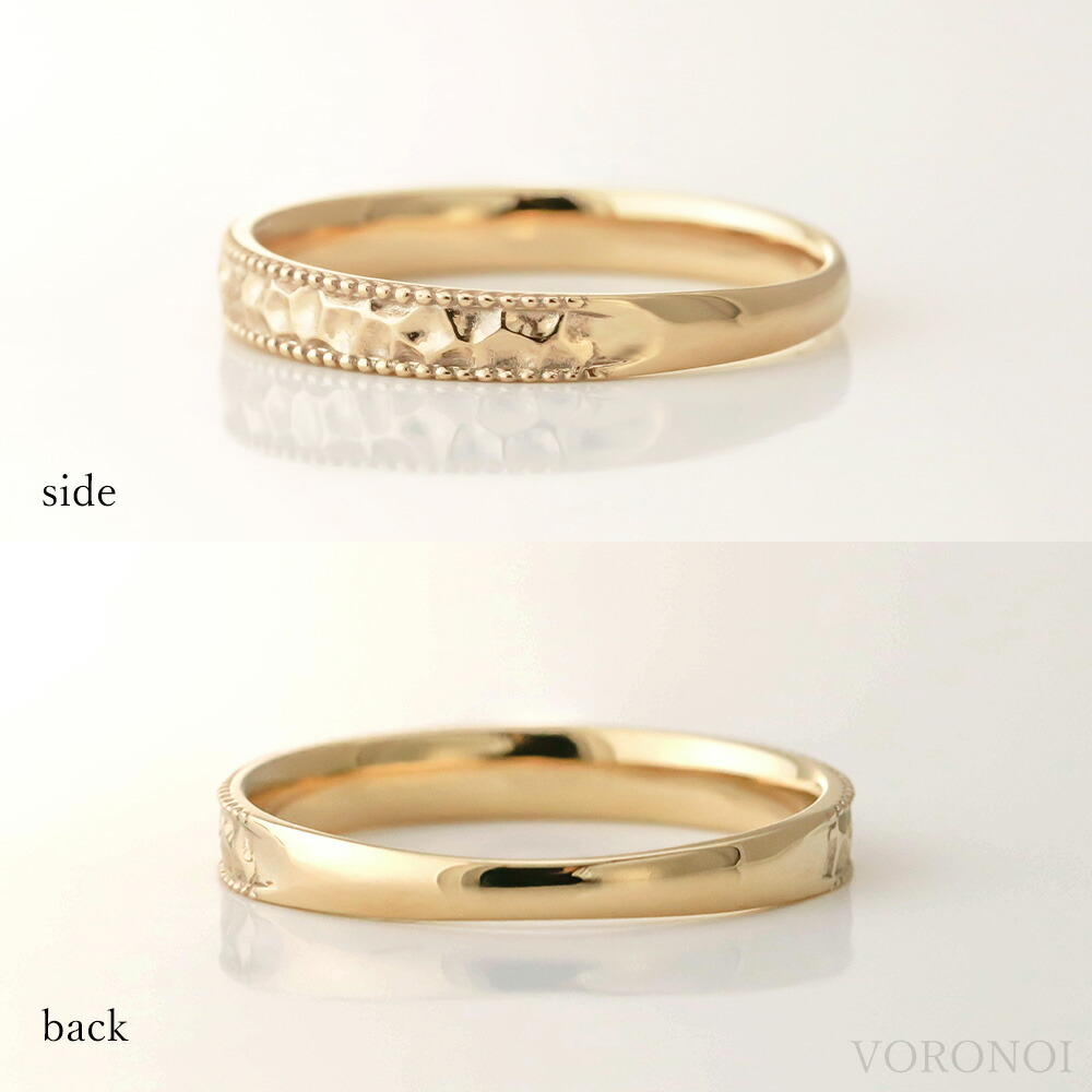 楽天市場】K10 地金 幅約2.8mm 幅広 平打ち ミル打ち 10金 リング