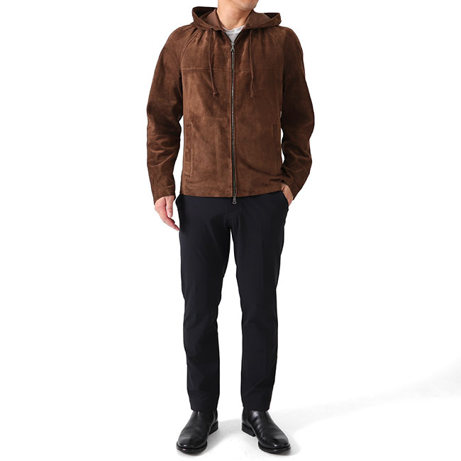 楽天市場】EMMETI エンメティ BILL ZIP スエードレザー ジップパーカー