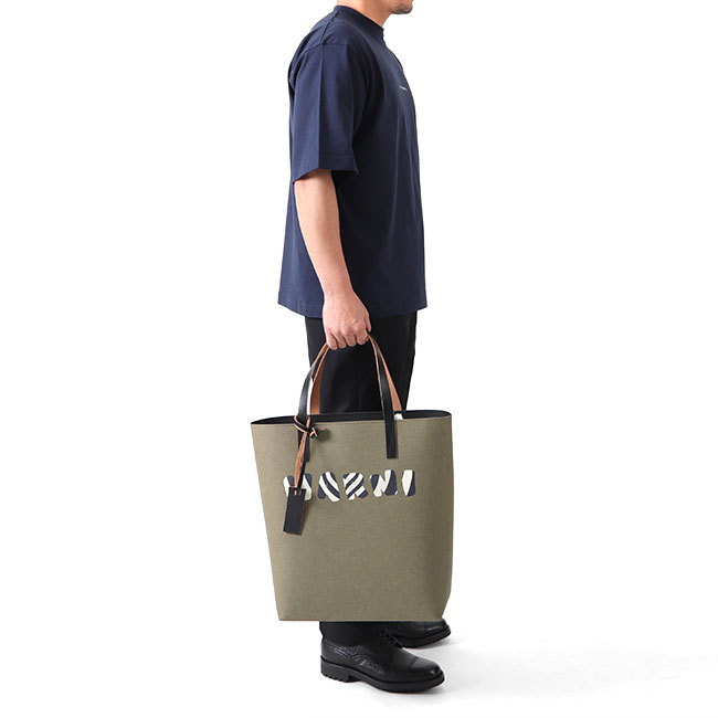 楽天市場】MARNI マルニ バイカラー セルロース レザー ストライプロゴ