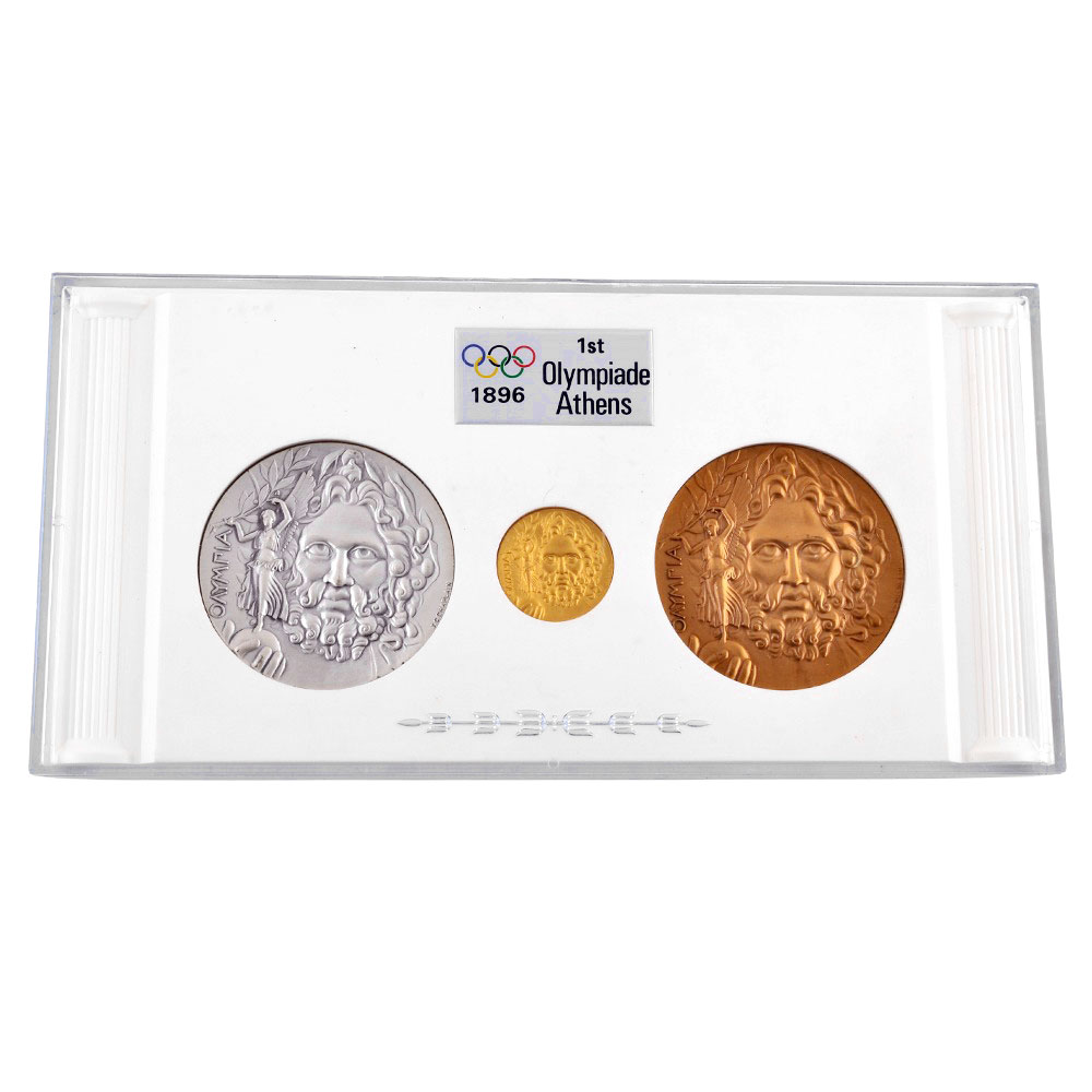 楽天市場】アテネオリンピック 第一回大会優勝メダル 三枚セット 純金