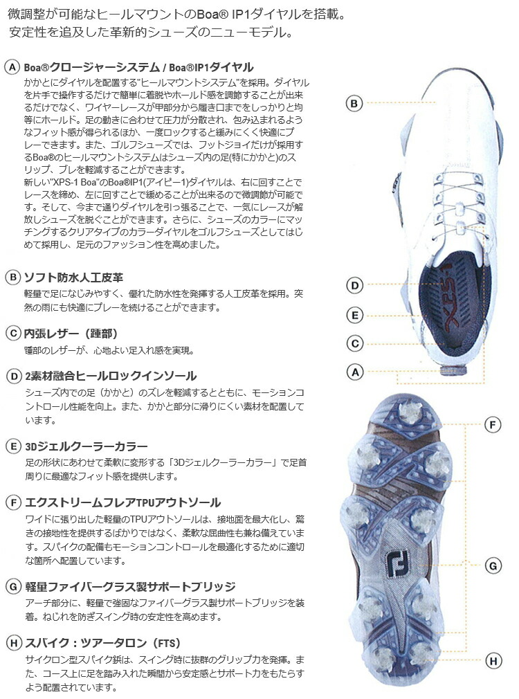 楽天市場】FOOTJOY フットジョイ XPS-1 Boa ゴルフシューズ （W）日本