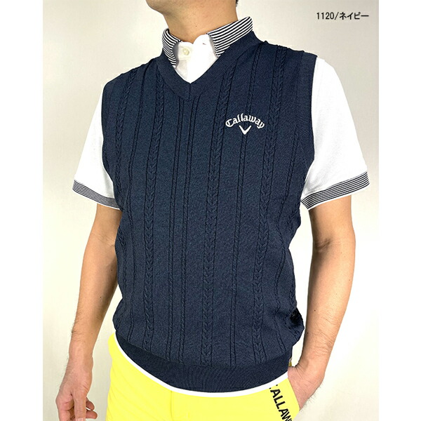キャロウェイC23119100メンズベスト ベージュ Lサイズ 楽天市場