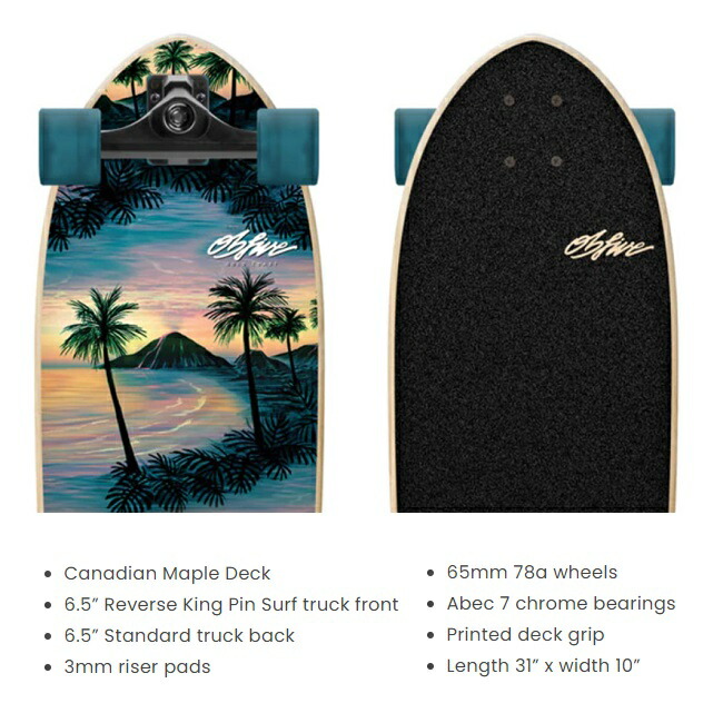 楽天市場】サーフスケート OBFIVE オービーファイブ HAPPY HOUR SURF