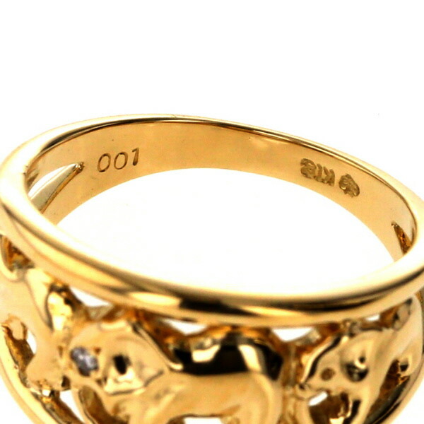 楽天市場】K18YG イエローゴールド リング ダイヤモンド 0.01ct 象