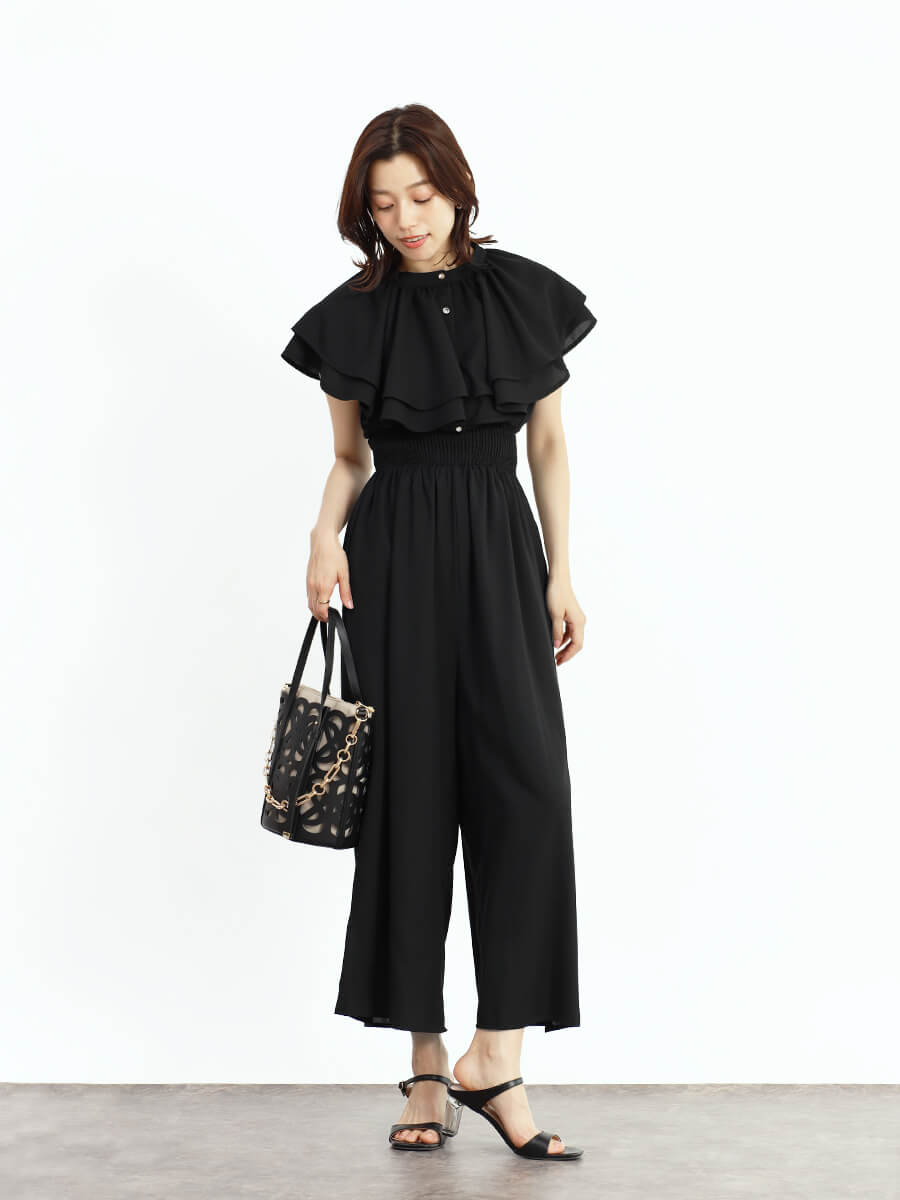 楽天市場】FENNEL フェンネル ケープカラーオールインワン