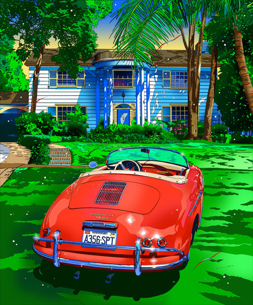 鈴木英人 パブミラー 鈴木英人 パブミラー 当時物 ② アメリカンレトロ