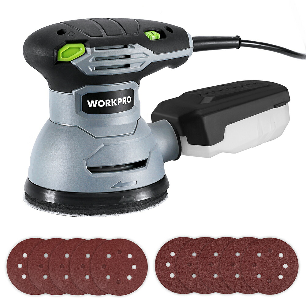 楽天市場】WORKPRO サンダー 電動サンダー ランダムサンダー 300W