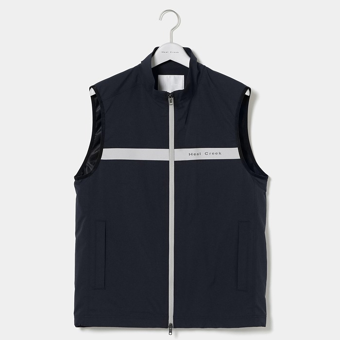 Heal Creek ベスト アウター 布帛 ヒールクリーク ZIP スタンドネック