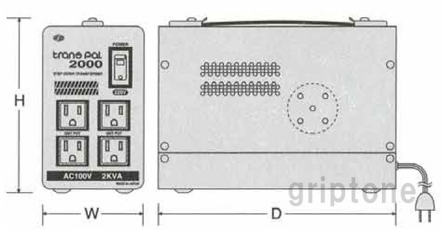 楽天市場】スワロー電機 変圧器 海外旅行 ダウントランス PAL-2000IP
