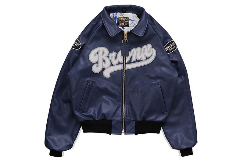楽天市場】VANSON BRONX BOMBER JACKET (TJC:NAVY)バンソン/レザー