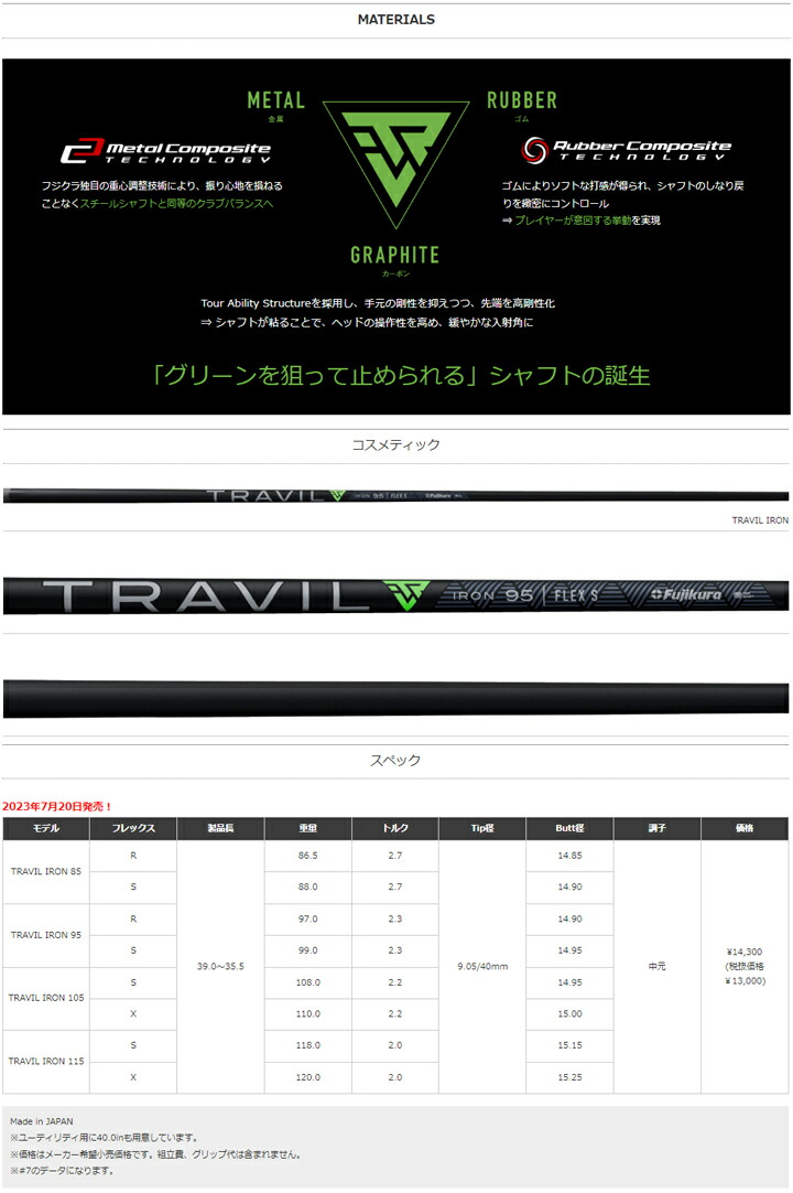 楽天市場】フジクラ/FUJIKURA TRAVIL IRON トラビルアイアン
