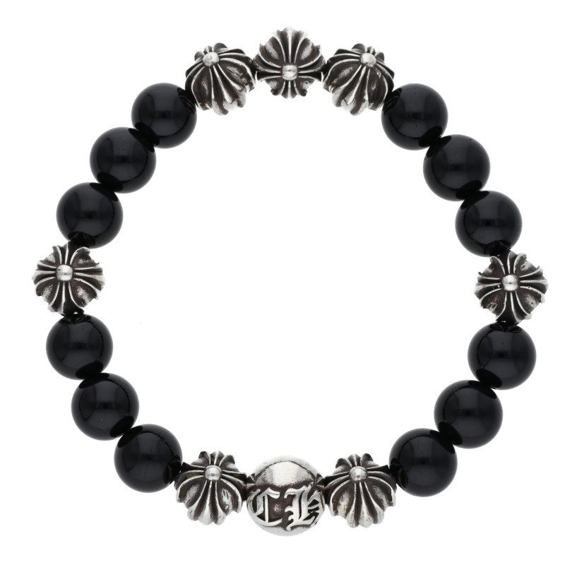 楽天市場】chrome hearts black tourmaline & 1 silver beads bracelet