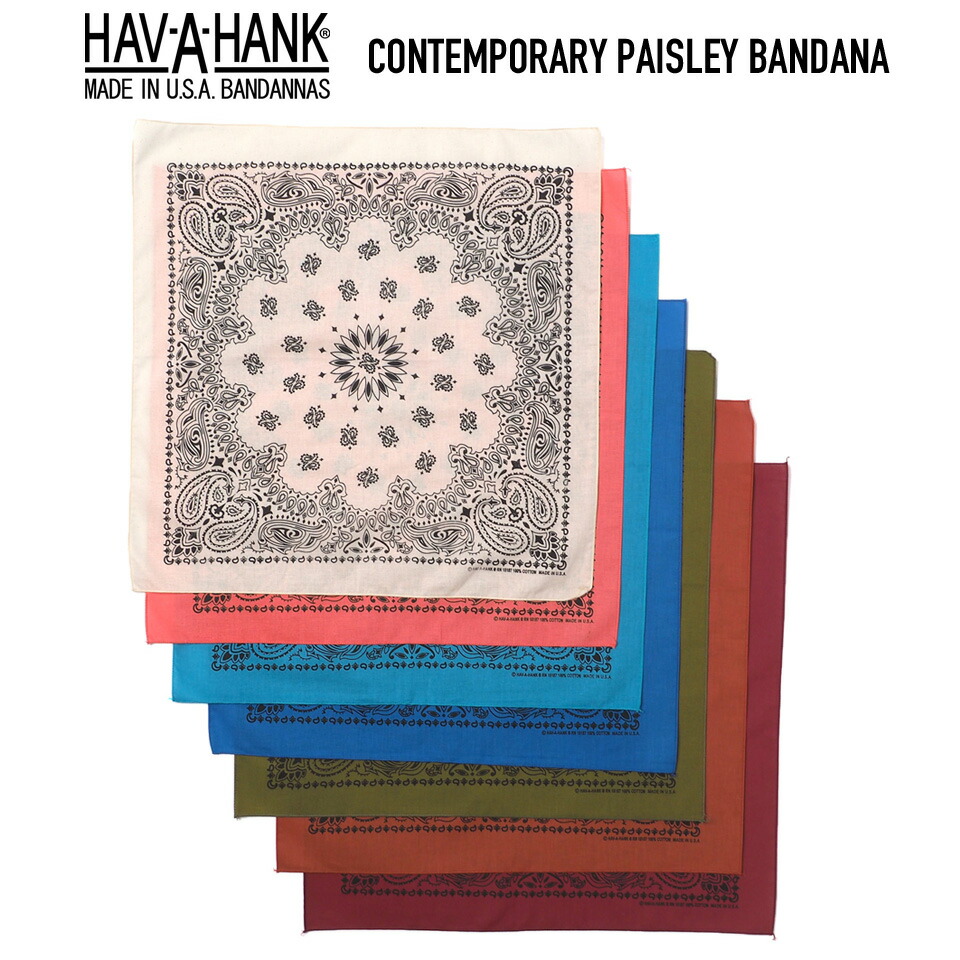 楽天市場】HAV-A-HANK (ハバハンク) CONTEMPORARY PAISLEY BANDANA