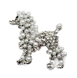 楽天市場】パール と スワロフスキー の プードル ブローチ : Aquarius