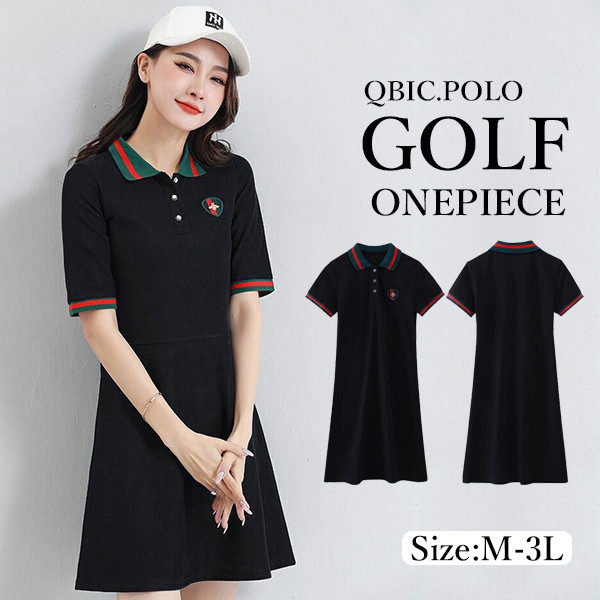 楽天市場】ゴルフワンピース ポロワンピース レディース 春夏秋 半袖