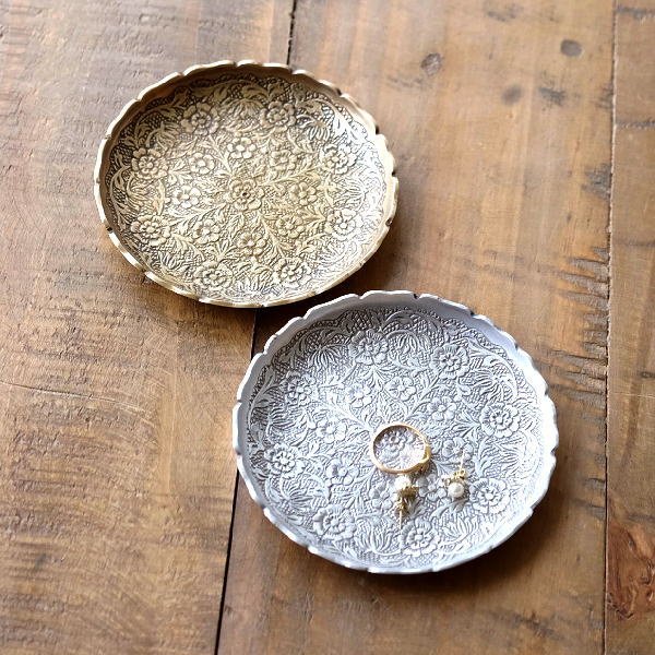 楽天市場】プレート トレー 真鍮 トレイ おしゃれ 花びら 小物 皿 小物