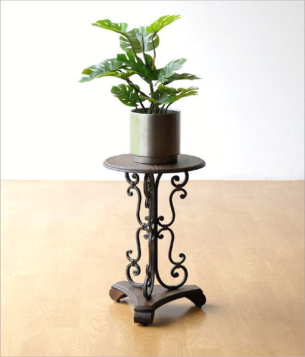 楽天市場】花台 木製 アイアン スタンド 室内 アンティーク おしゃれ