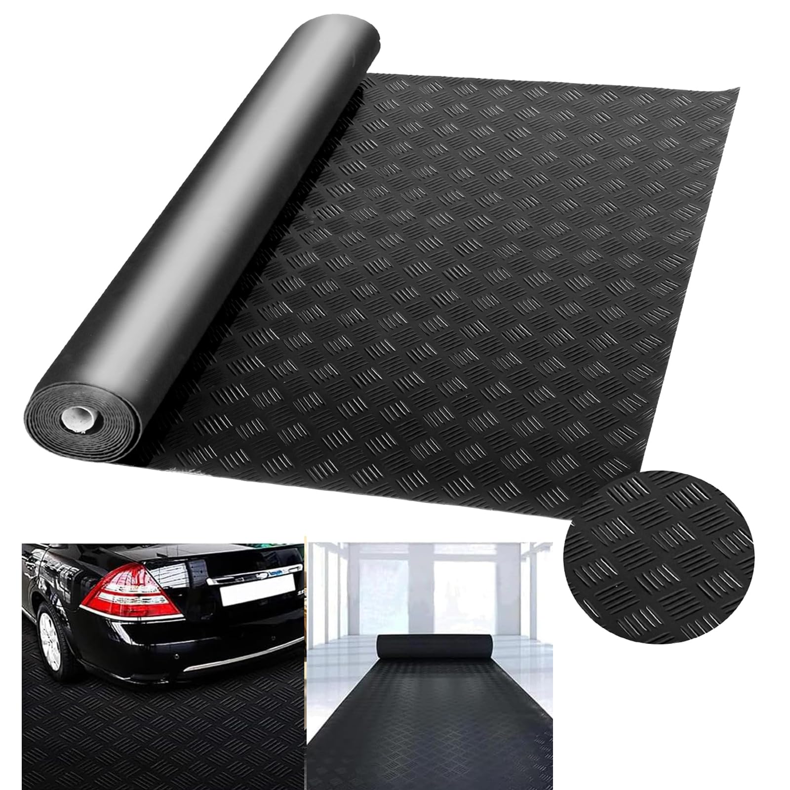 楽天市場】【幅1m 長さ5 m】ガレージ マット ゴムマット 厚さ3mm 滑り