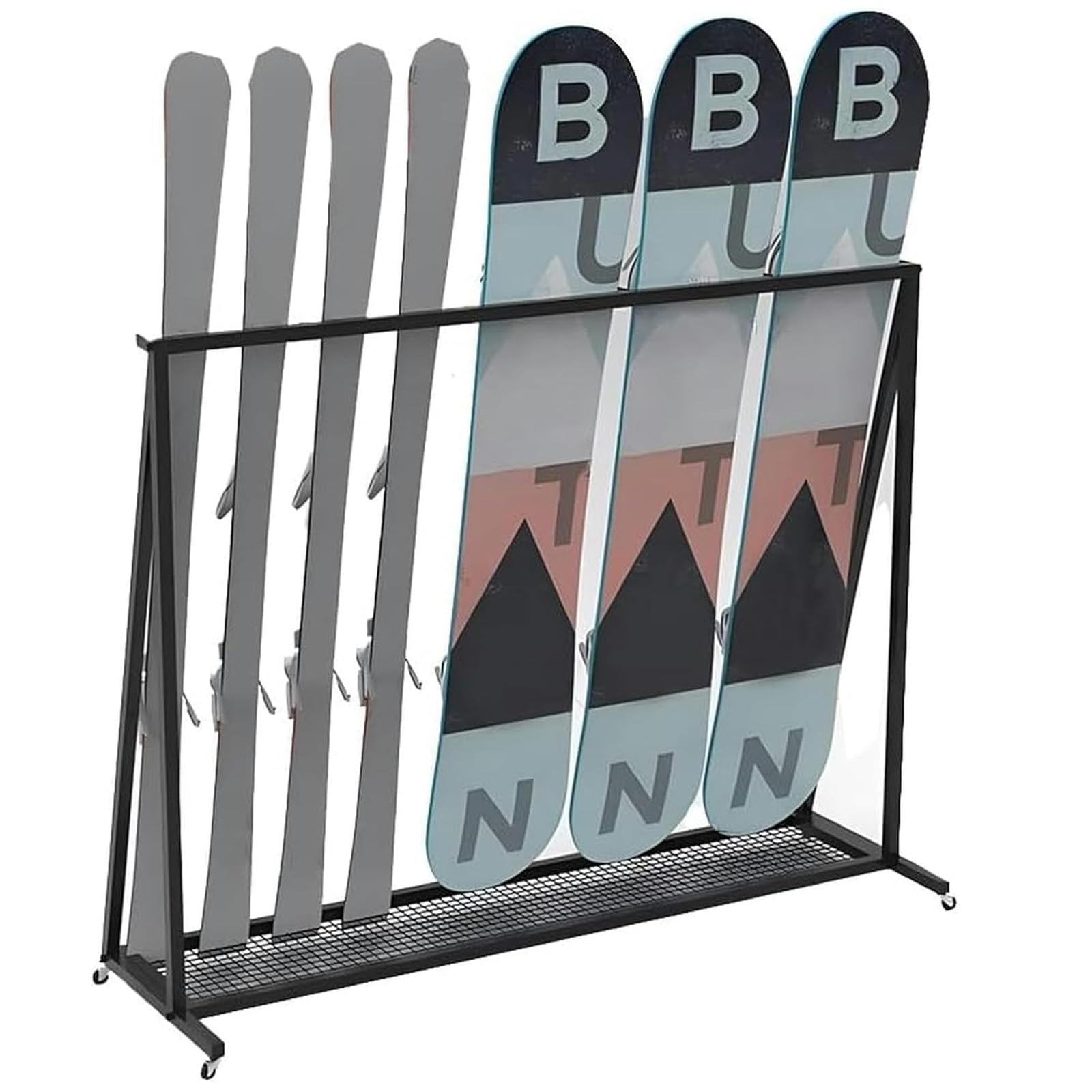 楽天市場】スノーボード収納ラック 金属製 サーフボードラック 縦置き