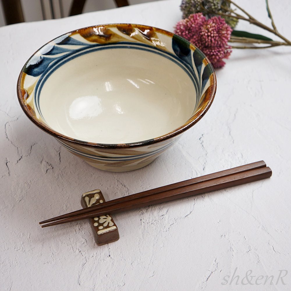 楽天市場】やちむん どんぶり そばマカイ 6寸マカイ 唐草 陶眞窯 | 丼