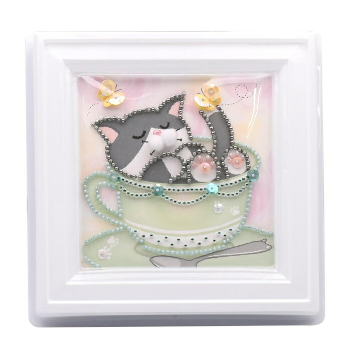 楽天市場】ミニプッシュ Cafeねこ G-433 ビーズ手芸 子ども手芸 夏休み