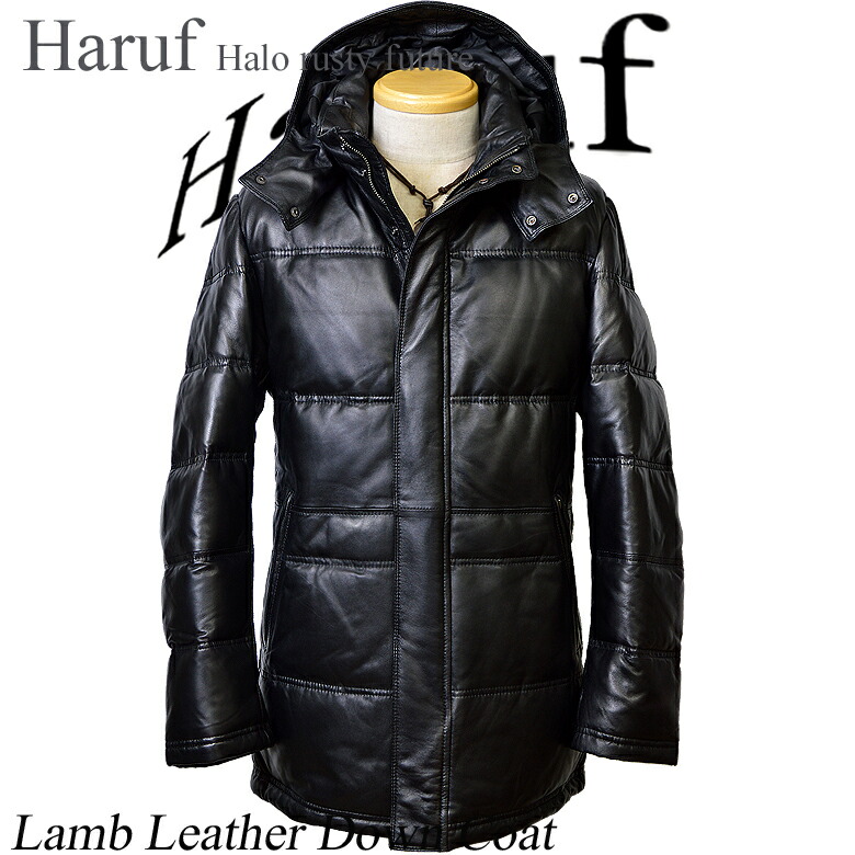 楽天市場】ダウンコート ダウンジャケット メンズ 本革 レザーダウン