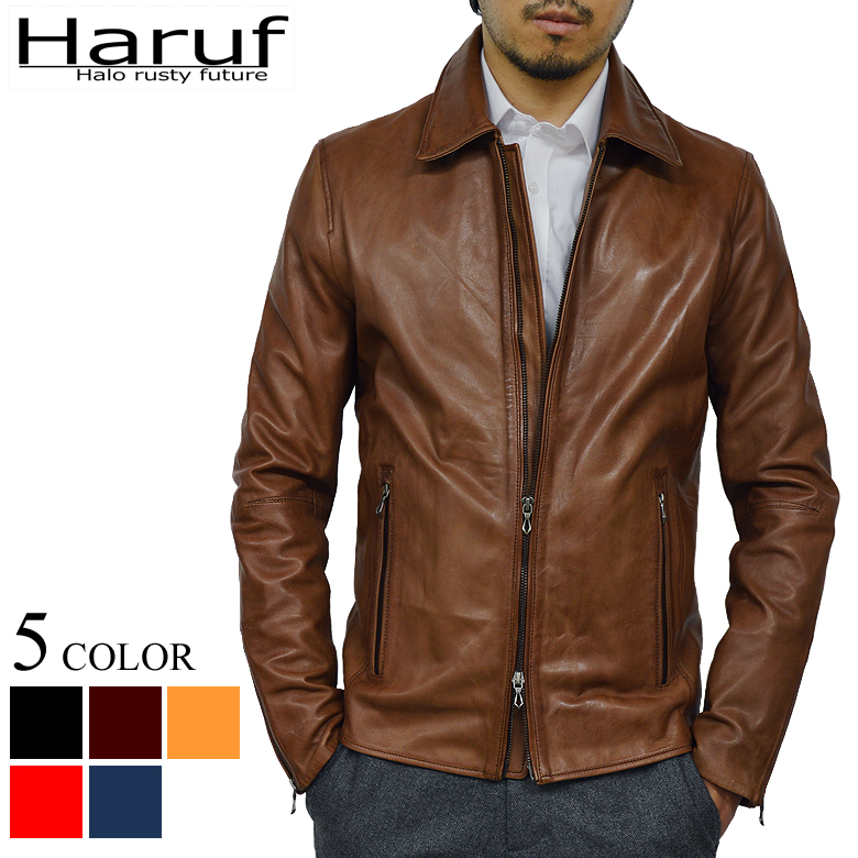 楽天市場】ラムレザーライダースジャケット 革ジャン レザージャケット