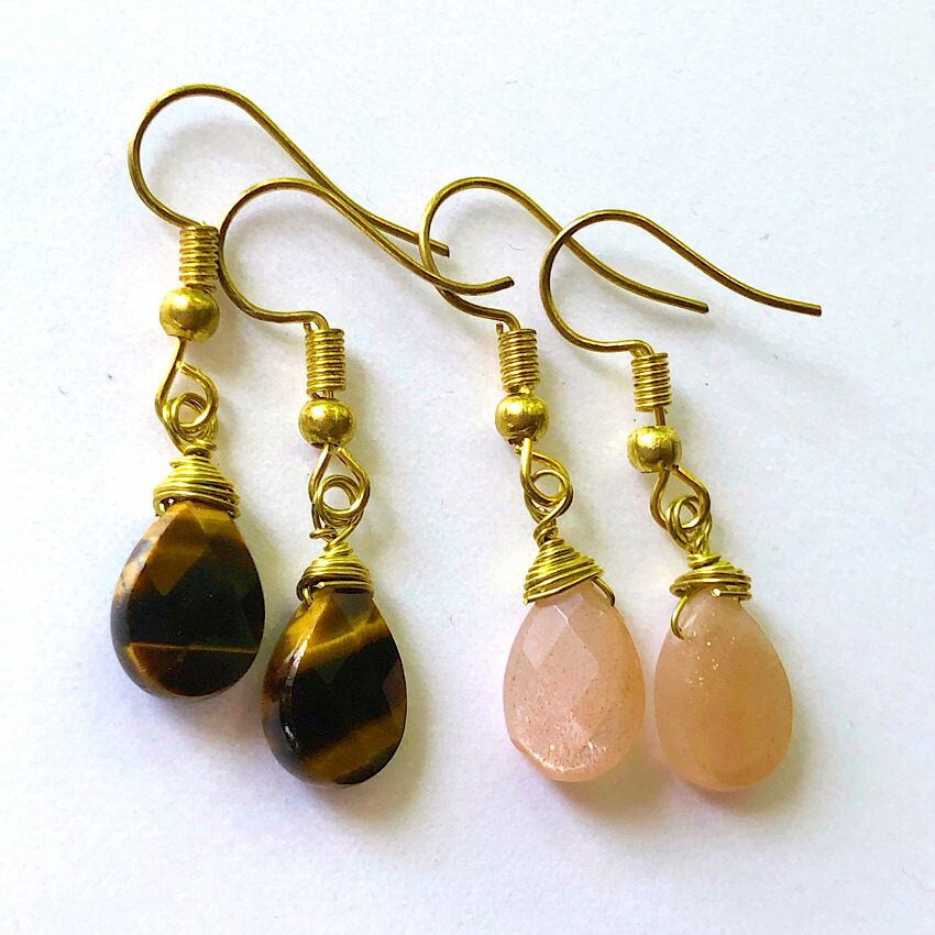 楽天市場】タイガーアイ サンストーン 2タイプから選べる ペアシェイプ