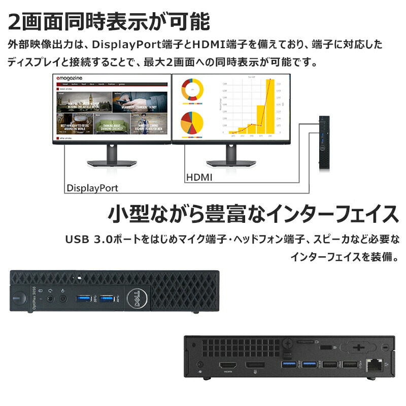 楽天市場】【☆最大100%ﾎﾟｲﾝﾄ】ミニパソコン デル DELL OptiPlex 3050