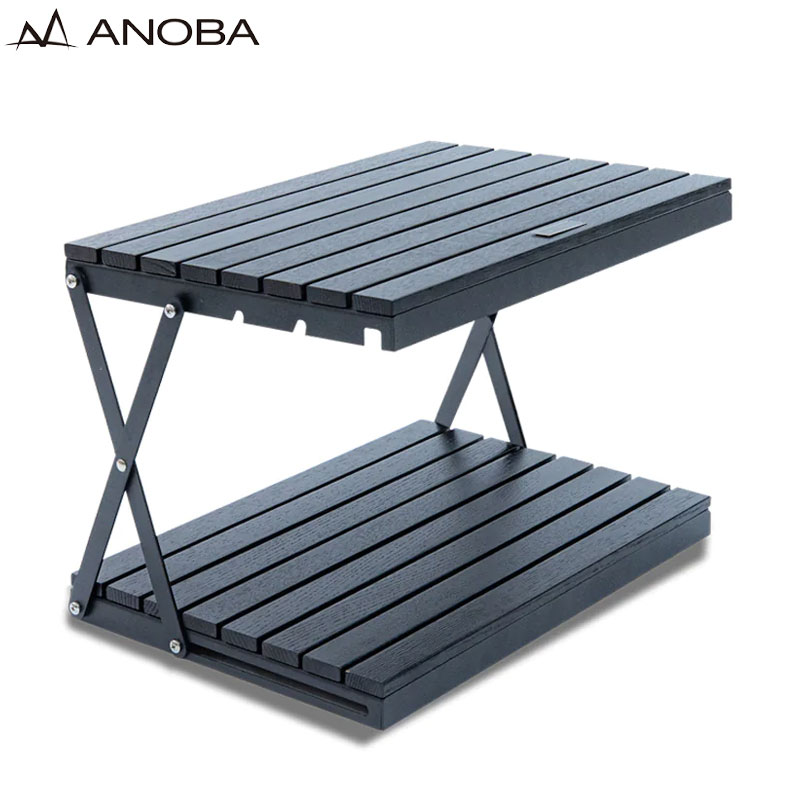 楽天市場】ANOBA アノバ BLACK EDITION ウッドラック 2段 AN097 棚