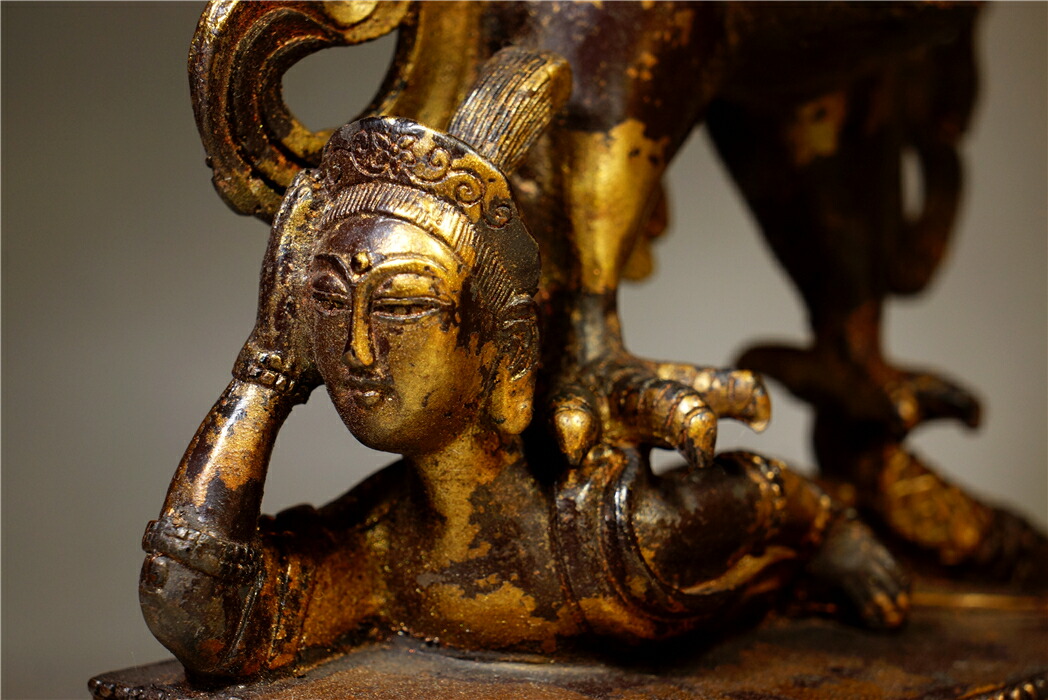 楽天市場】中古 金銅細工 チベット密教 大迫力 迦楼羅天造像高彫 鎮宅