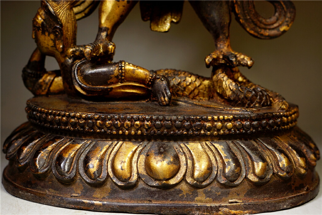 楽天市場】中古 金銅細工 チベット密教 大迫力 迦楼羅天造像高彫 鎮宅