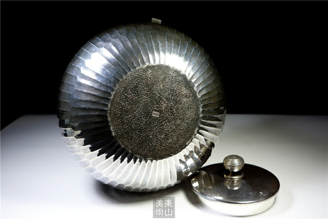 楽天市場】純銀細工 手作り 銀瓶 銀湯沸 純銀保証 重さ約417g 高さ約