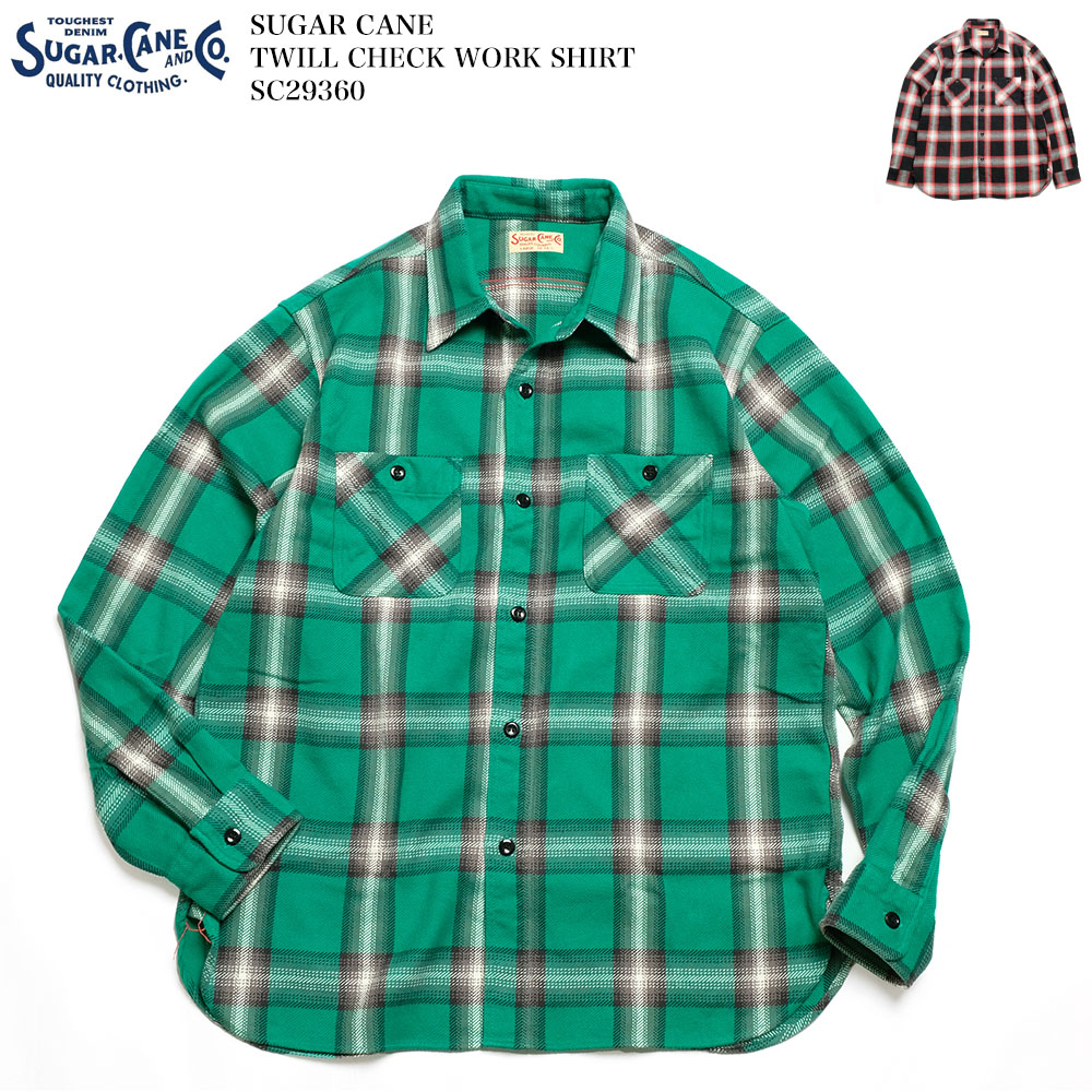 楽天市場】シュガーケーン SUGAR CANE SC29360 ツイルチェック ワーク