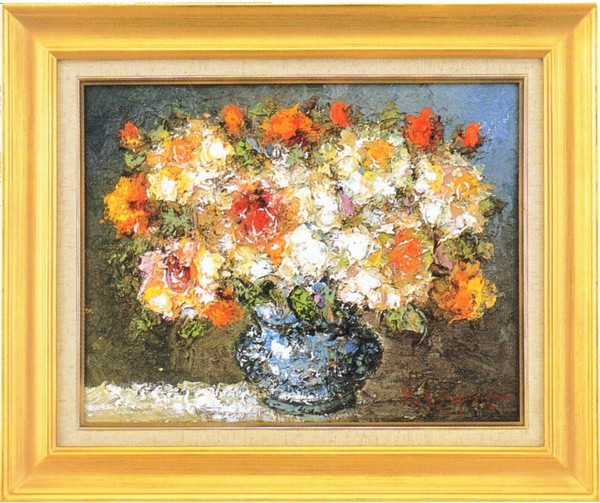 楽天市場】油絵 バラ 渡辺ひでき作品 F6サイズ 肉筆油絵 油彩額装作品