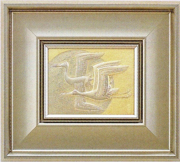 楽天市場】人間国宝 金森映井智作品 パネル額 飛祥 高岡銅器 : 美術