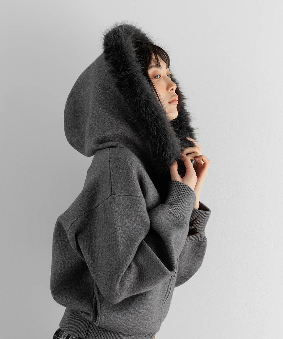 楽天市場】RANDA/ランダ/2WAY フェイクファーニットパーカー/BT36210/K