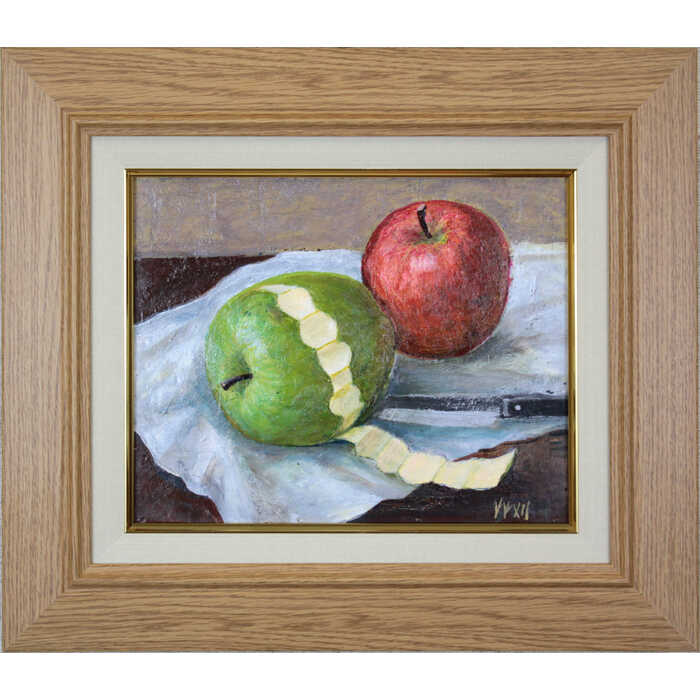 楽天市場】絵画 草刈喜一郎 油絵・油彩画 『青いリンゴ』 果物 静物