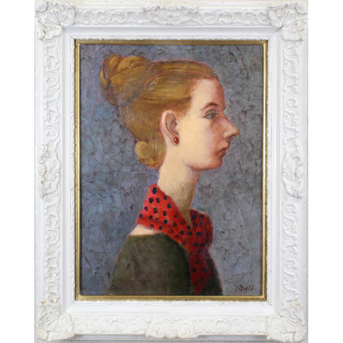 楽天市場】絵画 佐藤真一 油絵・油彩画 『横向き少女』 人物 美人 一点