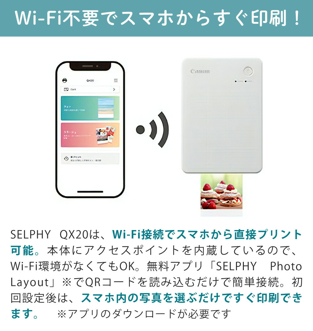 楽天市場】キヤノン セルフィー QX20 ホワイト SELPHY ＼レビュー特典