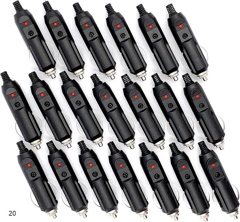 楽天市場】シガー ソケット オス プラグ (ブラック, ワンサイズ 20個