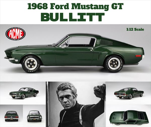 楽天市場】ミニカー 1/12 GREENLIGHT☆ブリット♪ 1968 マスタング