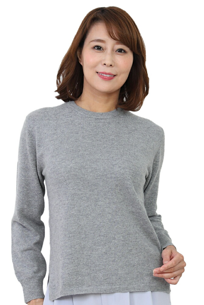 楽天市場】婦人 クルーネックセーター M-L (26101) カシミヤ100