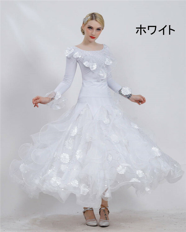 楽天市場】8カラー 社交ダンスドレス 2点セット社交ダンス衣装 初心者