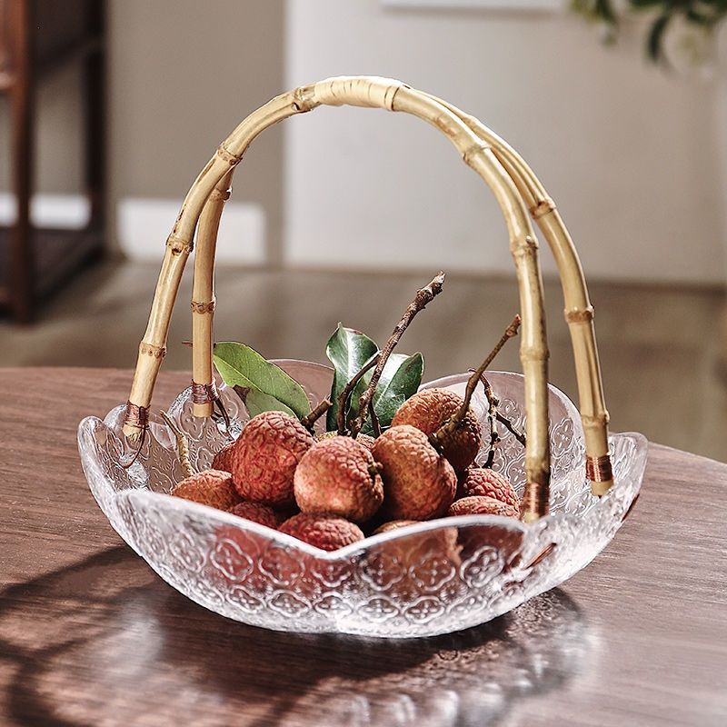 楽天市場】IwaiLoft フローラガラス 手提げトレー ガラス鉢 ガラスの